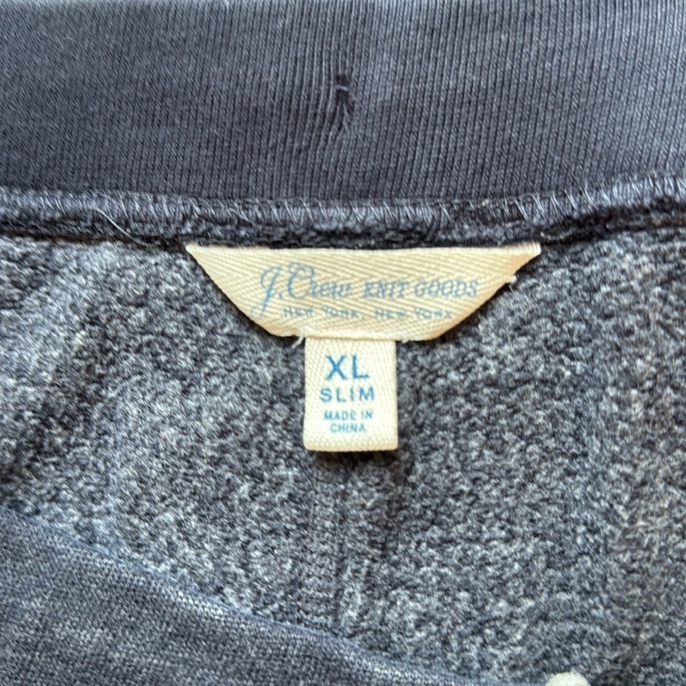 J Crew men’s navy blue heather sweatpants with white drawstring - Picture 5 of 5